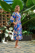 Load image into Gallery viewer, Precious Midi Dress | Sapphire Bloom
