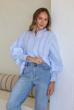 Load image into Gallery viewer, Seersucker Stripe Shirt | Blue &amp; White
