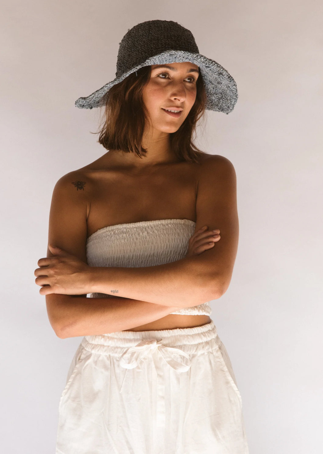 POLLY SHORT BRIM HAT // DENIM