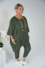 Load image into Gallery viewer, Cosimo Linen Top – Khaki

