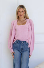 Load image into Gallery viewer, Cardi/Tank Twin Set in pink.
