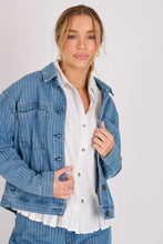 Load image into Gallery viewer, Pleat Back Jacket - Blue Stripe
