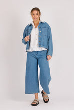 Load image into Gallery viewer, Pleat Back Jacket - Blue Stripe
