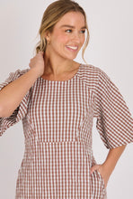 Load image into Gallery viewer, Ellis Dewy Gingham Midi Dress
