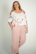 Load image into Gallery viewer, Donna Donna – Tia Floral Linen Top | White
