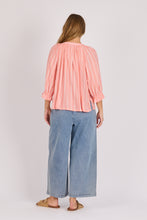 Load image into Gallery viewer, Frill Cuff Blouse - Blush Stripe
