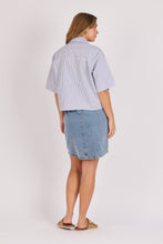 Load image into Gallery viewer, Short Sleeve Jacket - Blue Stripe
