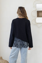 Load image into Gallery viewer, Smaibulun Lace Layered Knit Top – Black
