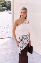 Load image into Gallery viewer, Sheer Detail One Shoulder Lace Embroidery Top
