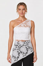 Load image into Gallery viewer, Sheer Detail One Shoulder Lace Embroidery Top
