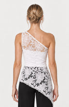Load image into Gallery viewer, Sheer Detail One Shoulder Lace Embroidery Top
