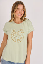 Load image into Gallery viewer, Lucky Horseshoe Graphic Tee - Green
