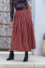 Load image into Gallery viewer, Belmond Stripe Pleated Skirt
