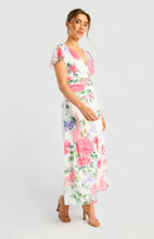 Load image into Gallery viewer, Floral Short Sleeve Chiffon Midi Dress

