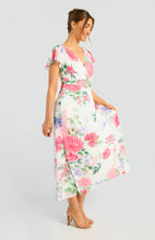 Load image into Gallery viewer, Floral Short Sleeve Chiffon Midi Dress
