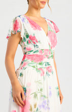 Load image into Gallery viewer, Floral Short Sleeve Chiffon Midi Dress

