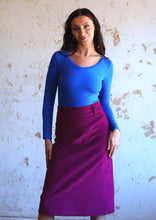 Load image into Gallery viewer, Corduroy Skirt Plum Caspia
