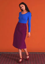 Load image into Gallery viewer, Corduroy Skirt Plum Caspia

