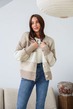 Load image into Gallery viewer, Stripe Cardi - Mocha / Latte
