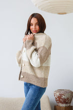 Load image into Gallery viewer, Stripe Cardi - Mocha / Latte
