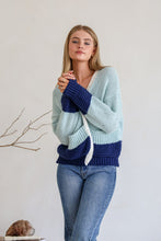 Load image into Gallery viewer, Minnesota Cardi - Sage /Navy
