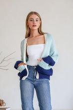 Load image into Gallery viewer, Minnesota Cardi - Sage /Navy
