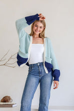 Load image into Gallery viewer, Minnesota Cardi - Sage /Navy
