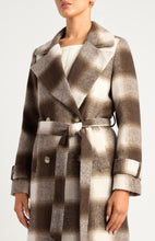 Load image into Gallery viewer, Check Double Breasted Coat - Espresso
